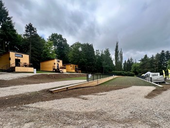 Karavanová stání ve volnočasovém areálu v Příbrami - CZ