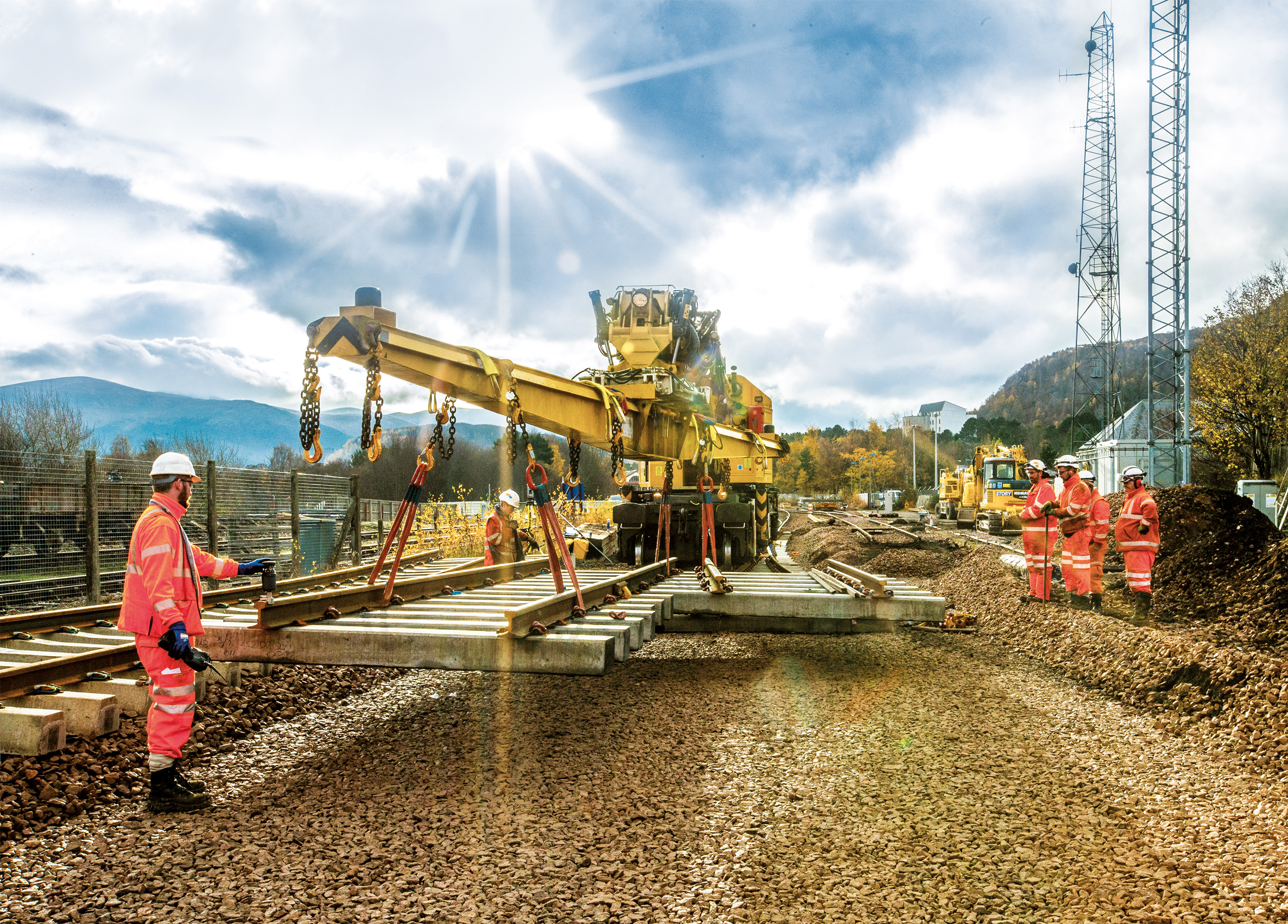 Track works, Highland - Construcții feroviare