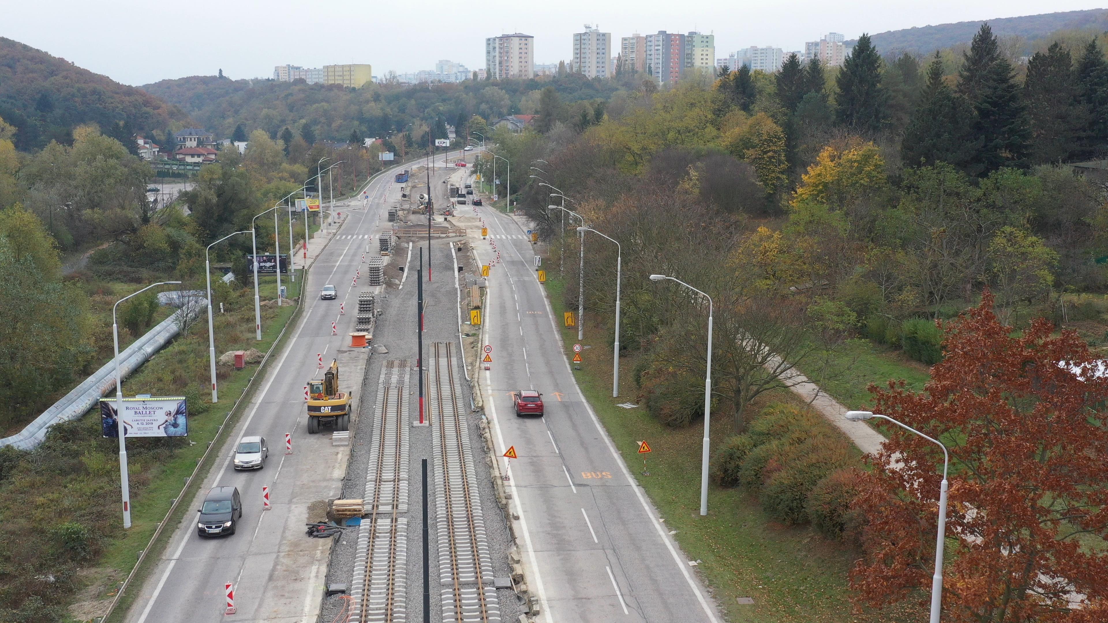 Modernizácia električkových tratí - Dúbravsko - Karloveská radiála - Construcții feroviare