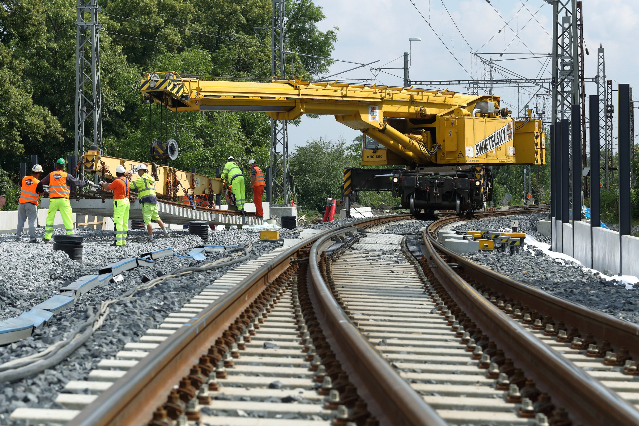Obnova železniční stanice, Čelákovice - Construcții feroviare
