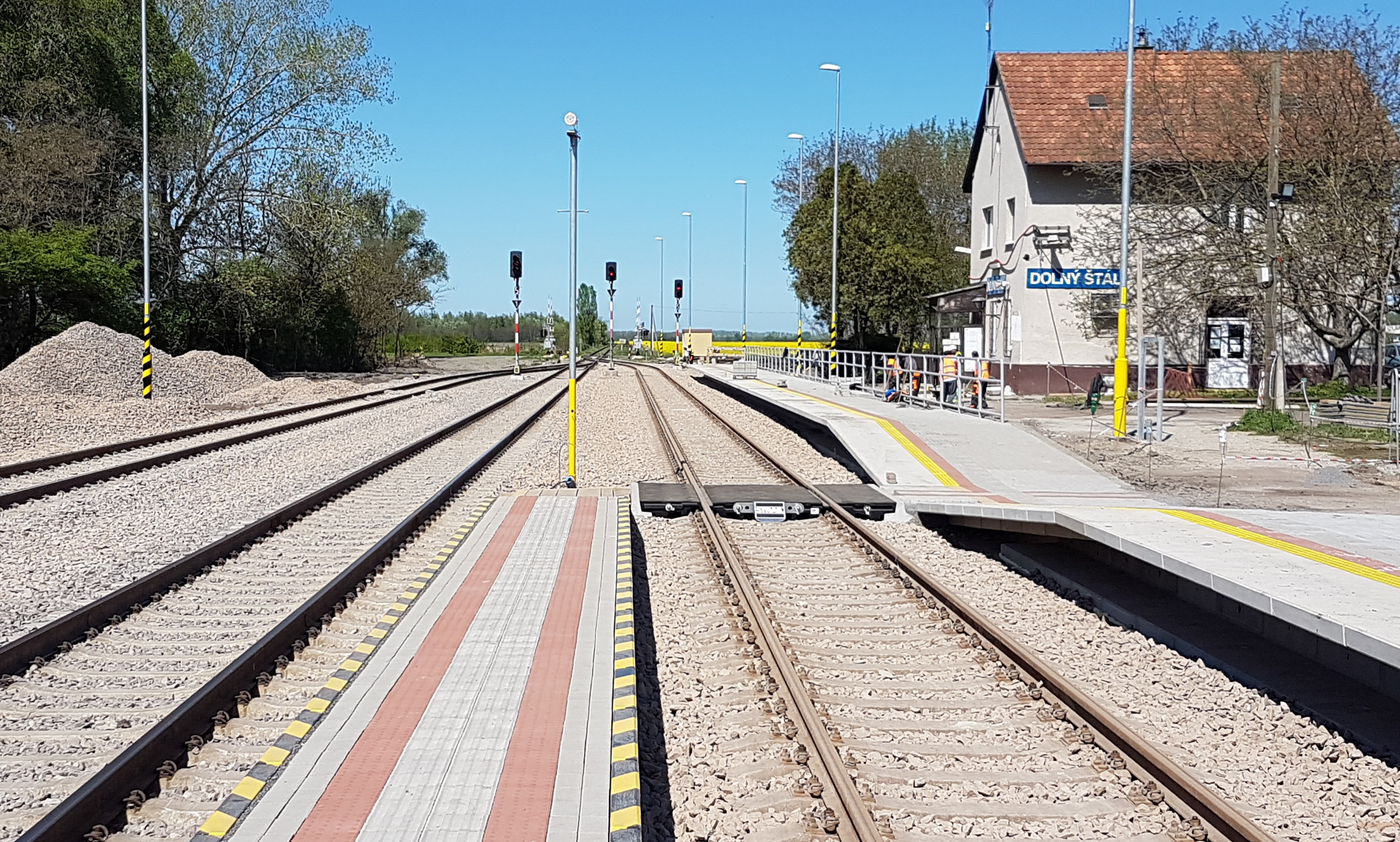ŽST Dolný Štál, predĺženie staničných koľají - Construcții feroviare
