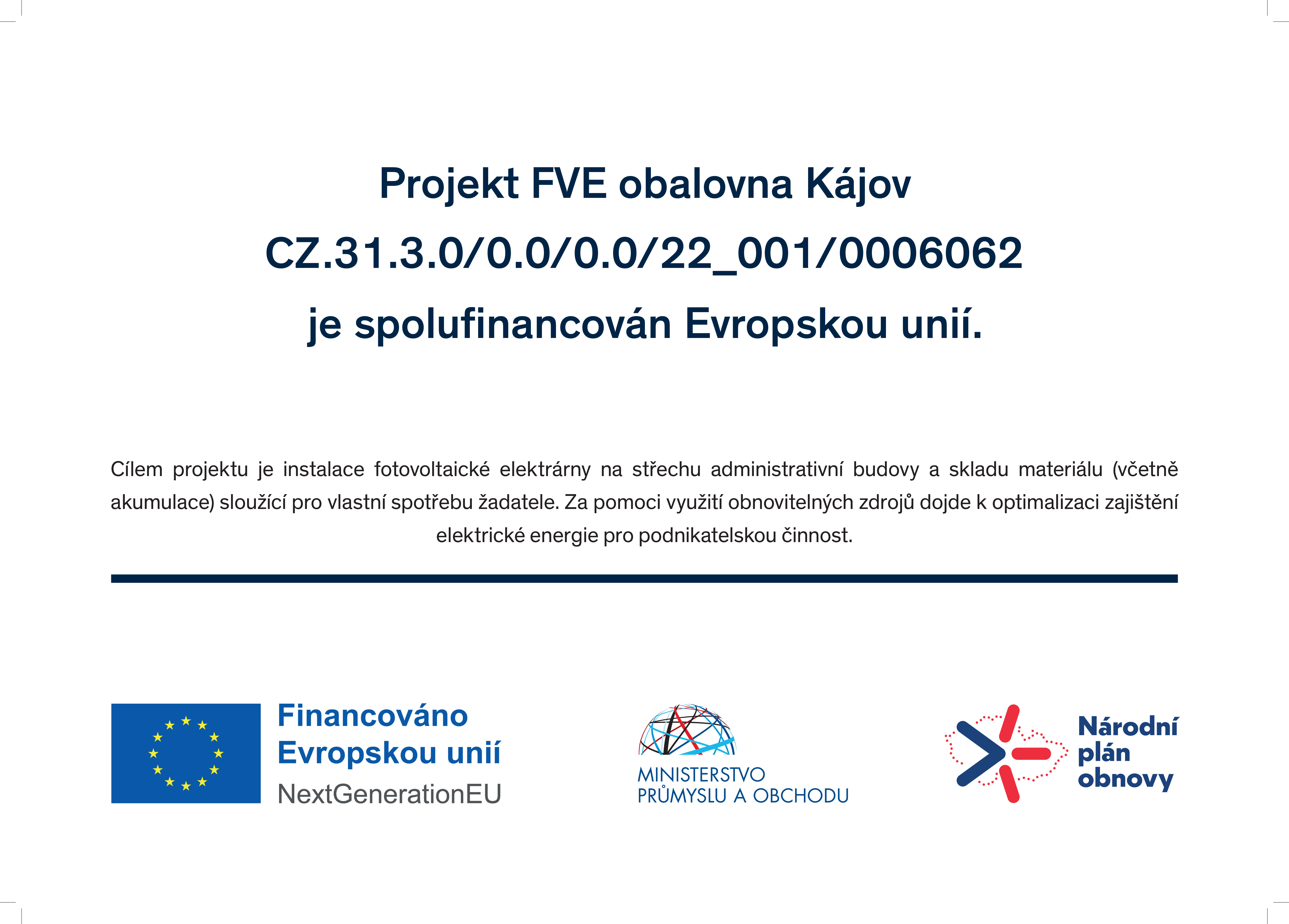 Další krok k udržitelnosti: Fotovoltaická elektrárna v Kájově - CZ